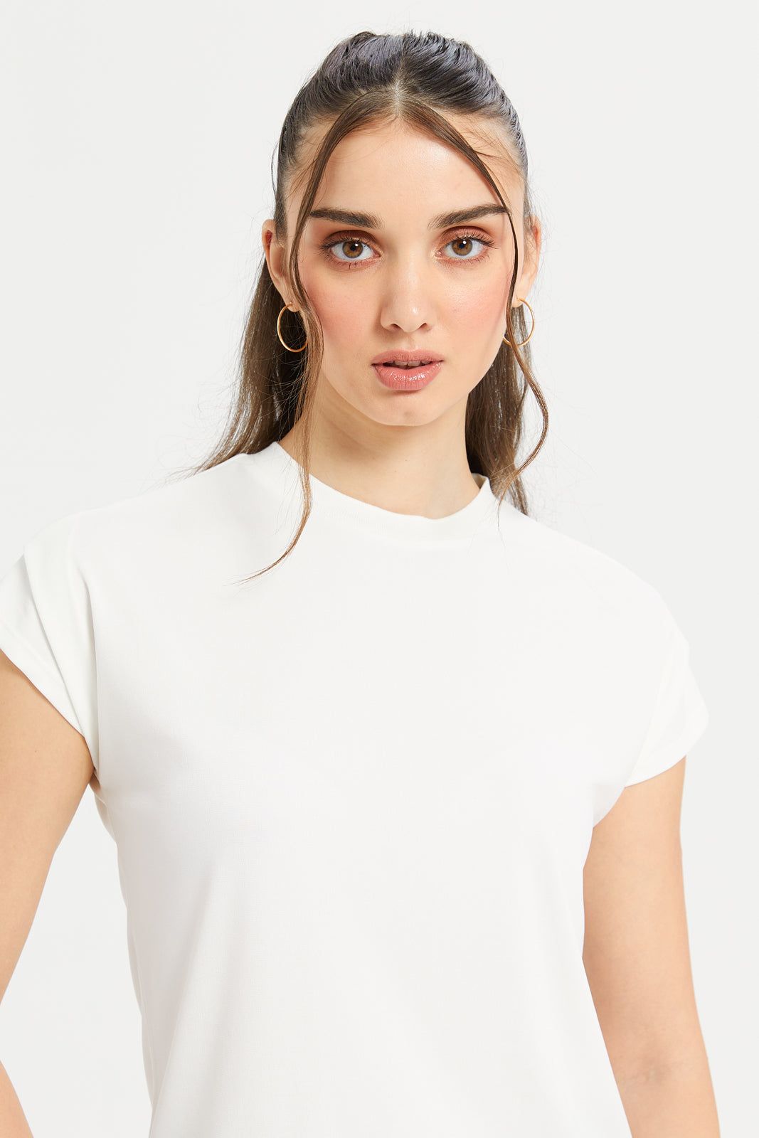 Women Ivory Basic T-Shirt sold by Redtag product image thumbnail 4