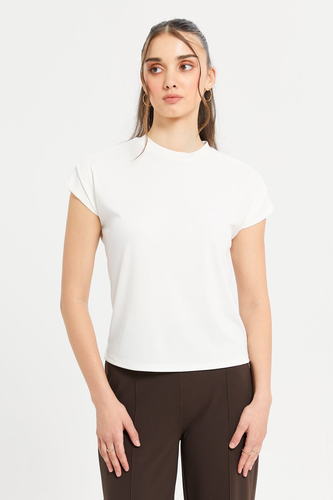 Women Ivory Basic T-Shirt sold by Redtag