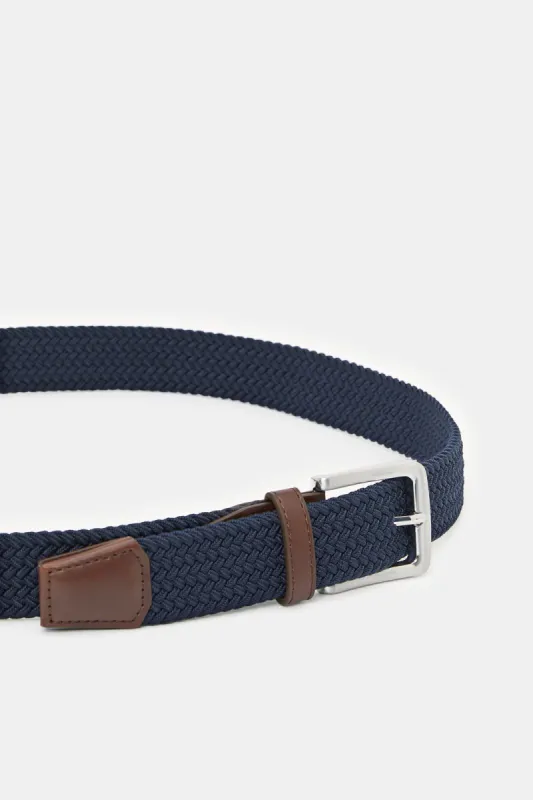 Men Navy Elastic Belt sold by Redtag