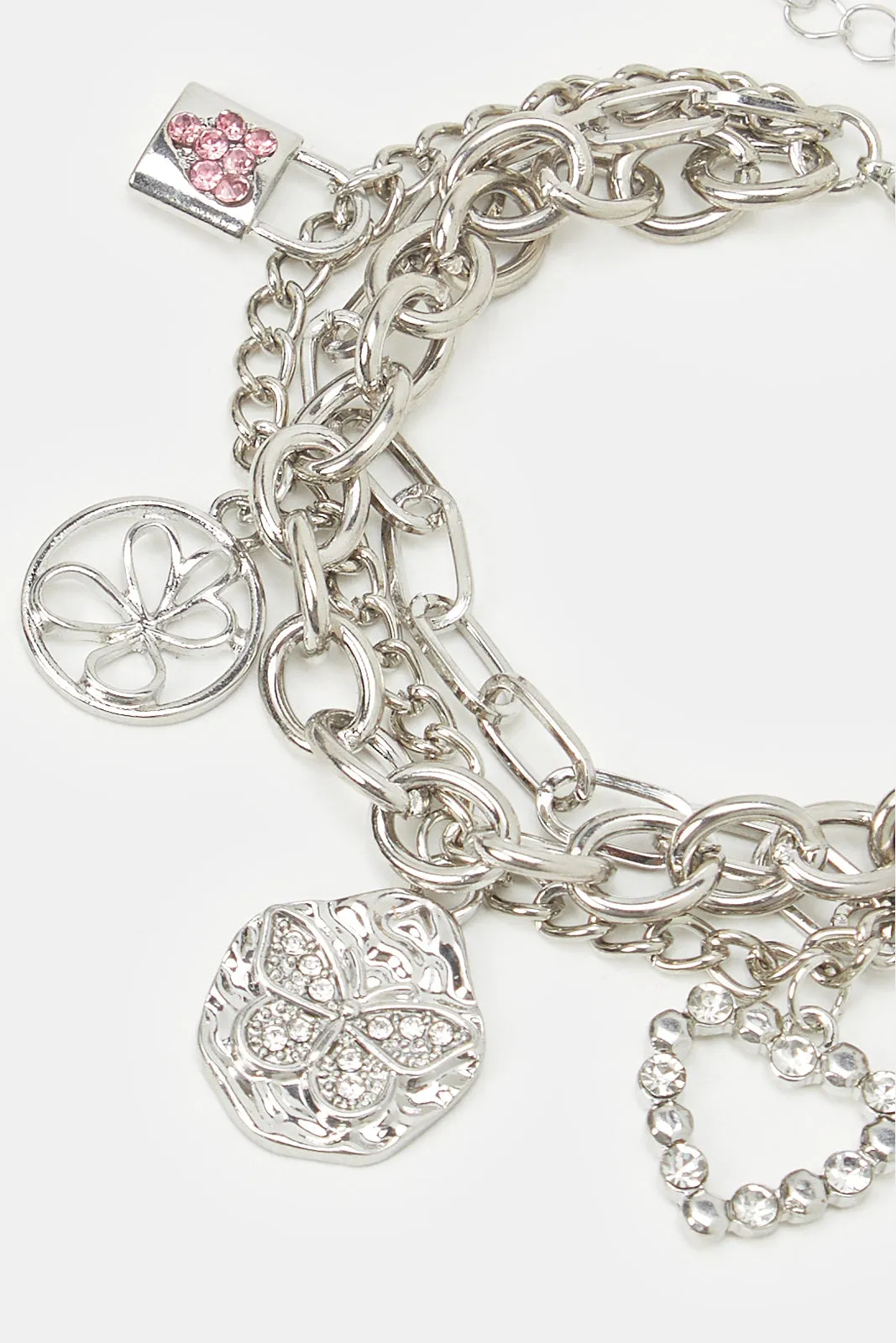 Women Silver Embellished Layered Bracelet sold by Redtag product image thumbnail 2