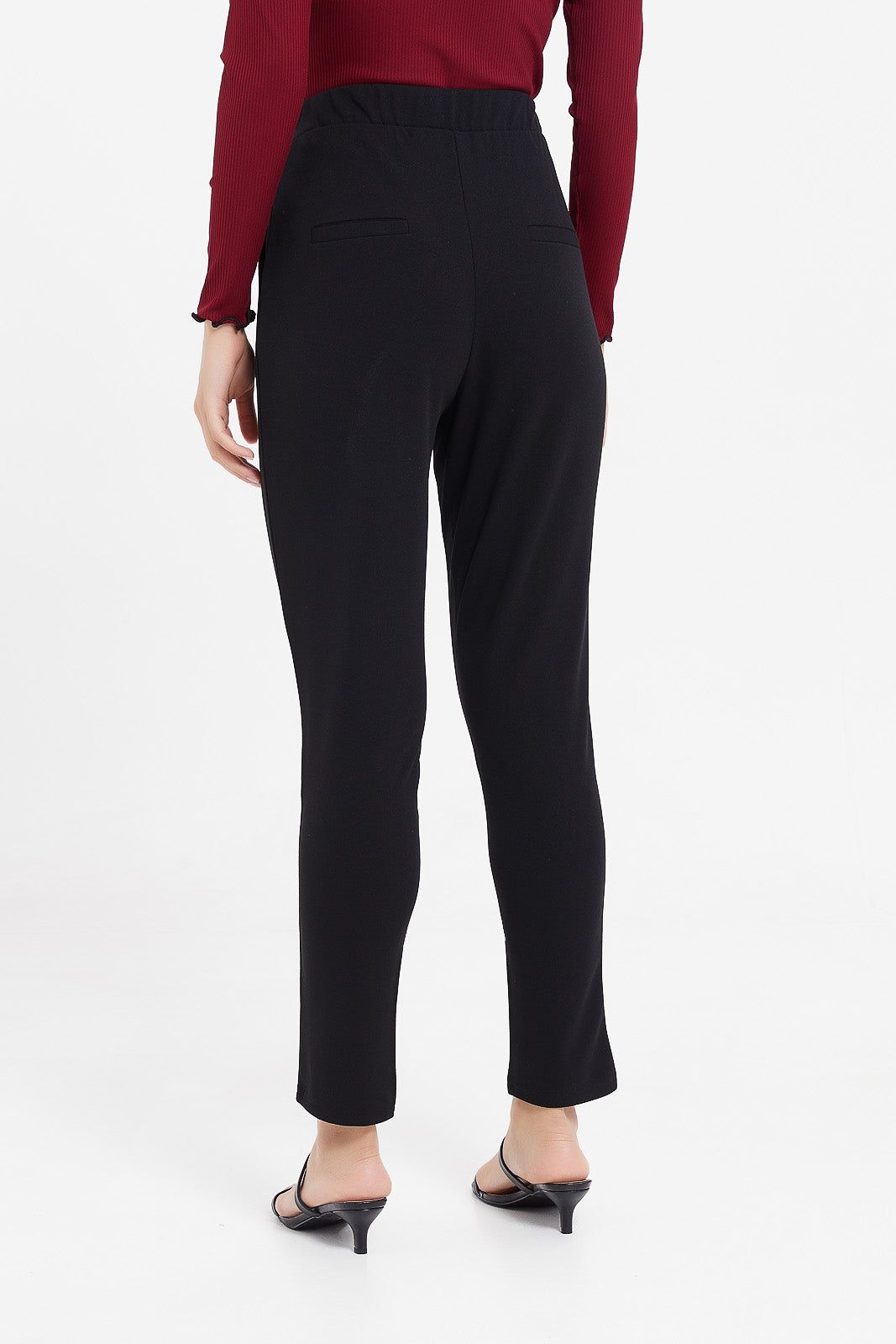 Women Black Tapered Trousers sold by Redtag product image thumbnail 3