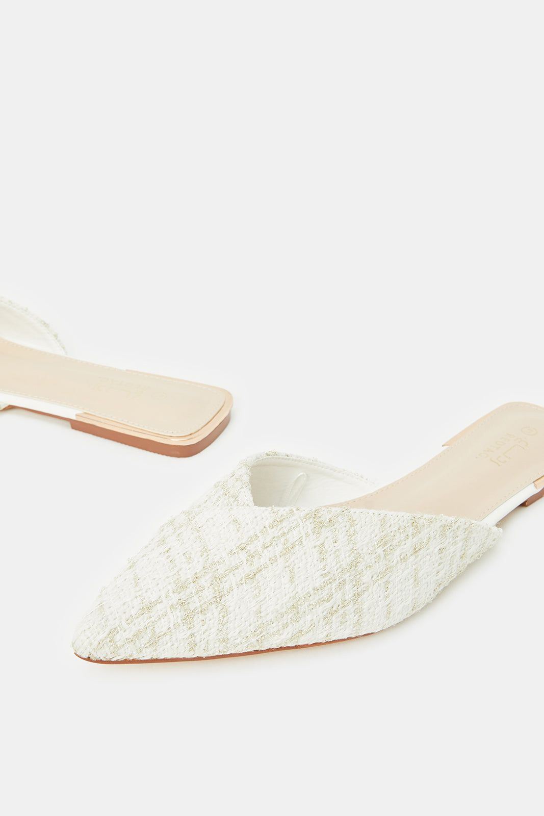 Women White Textured Mule sold by Redtag product image thumbnail 3