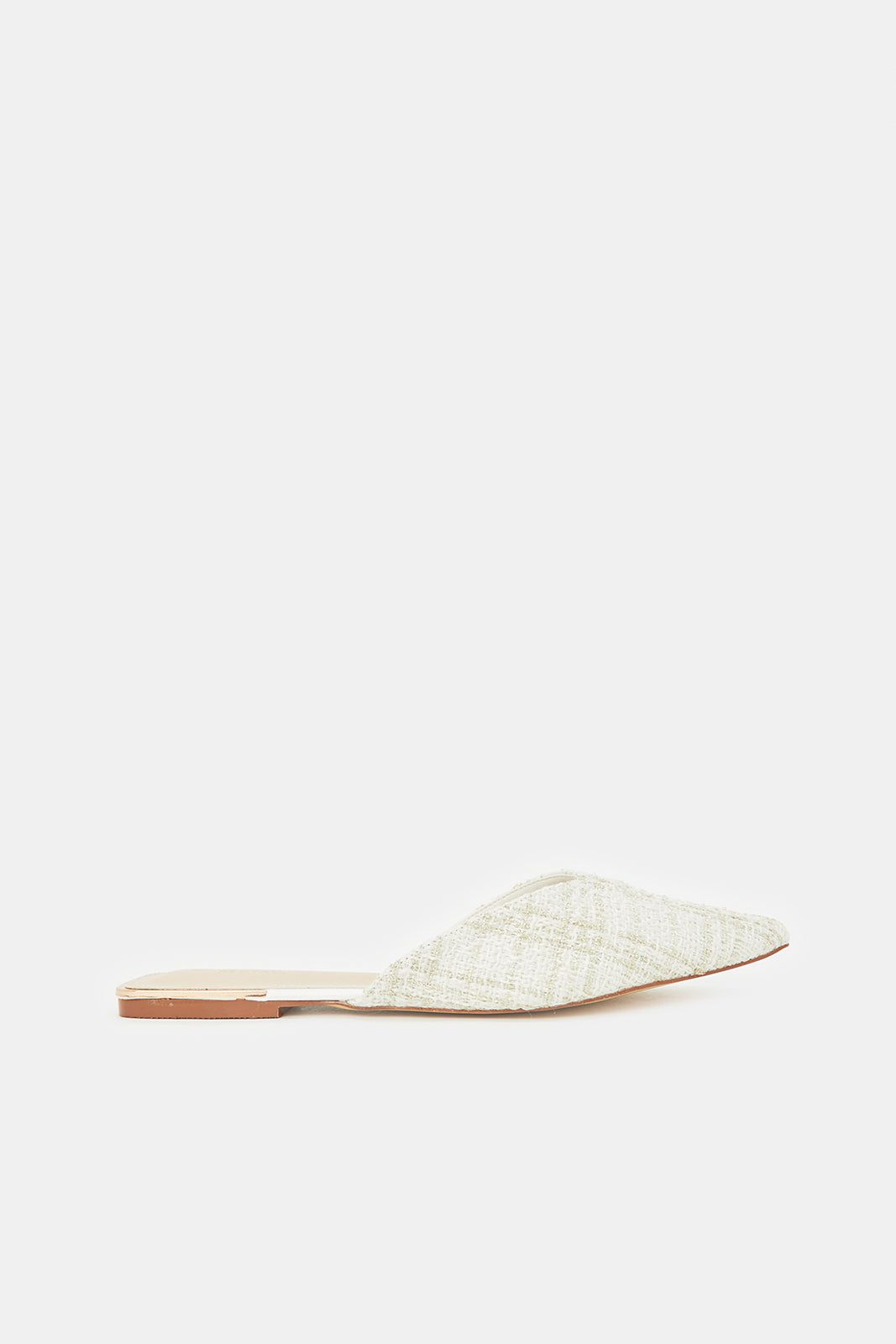 Women White Textured Mule sold by Redtag