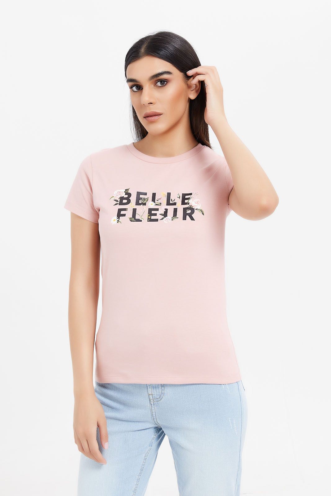 Women Pink Printed T-Shirt sold by Redtag