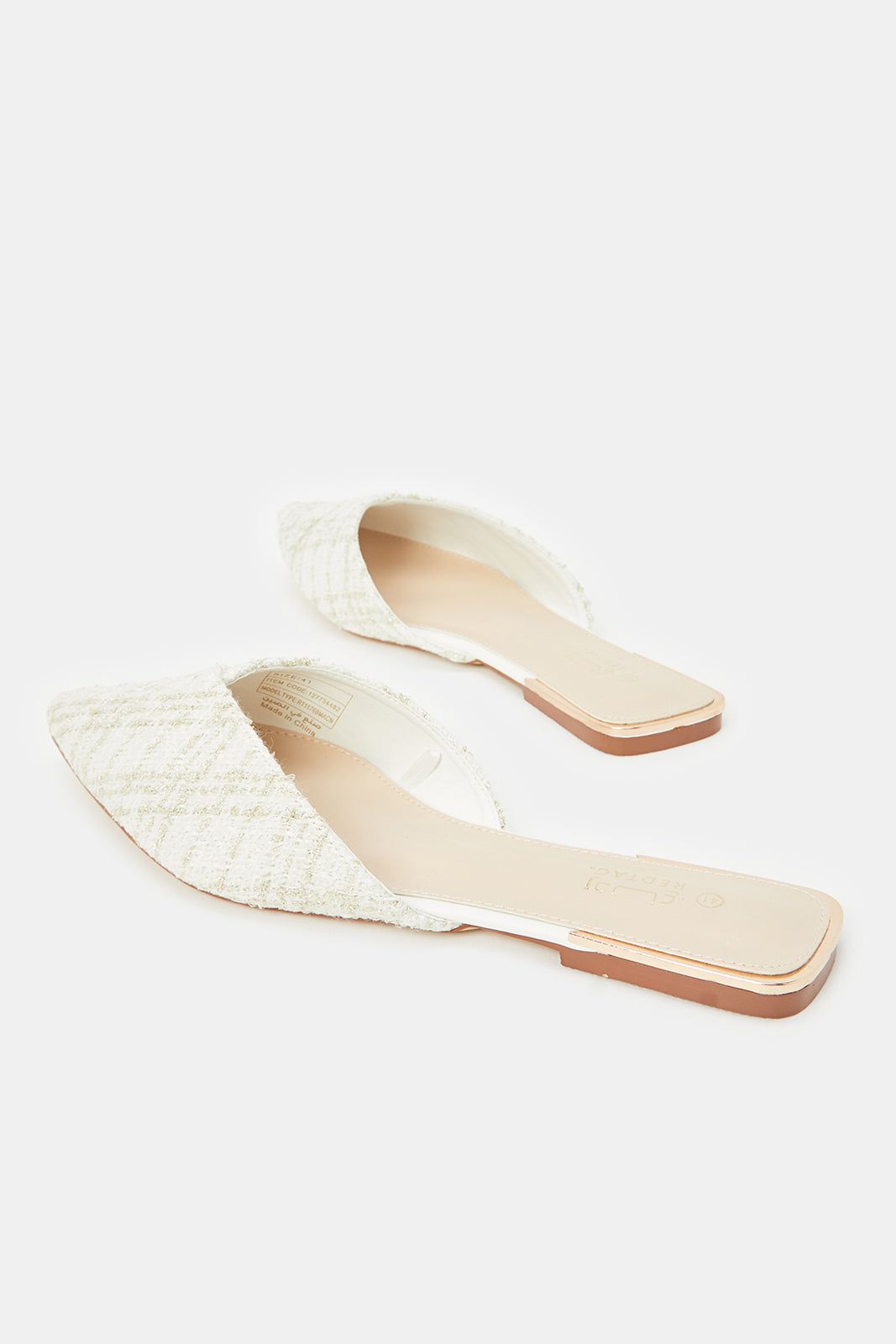 Women White Textured Mule sold by Redtag product image thumbnail 4