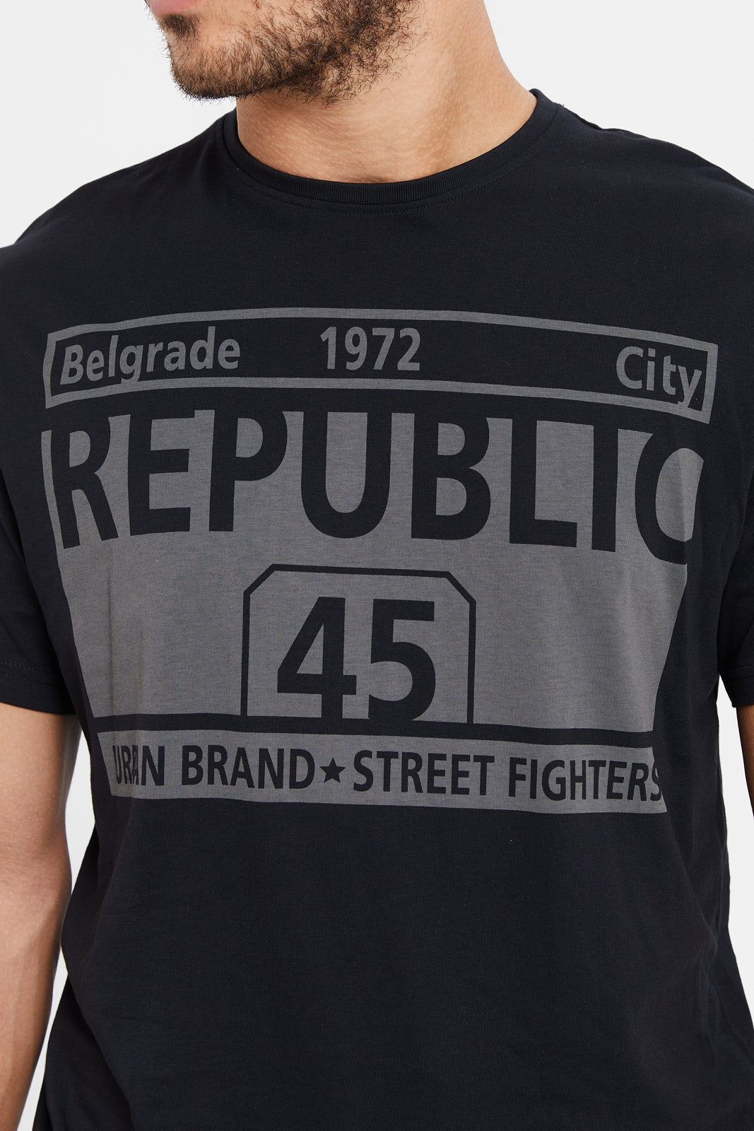 Men Black Graphic T-Shirt sold by Redtag product image thumbnail 4