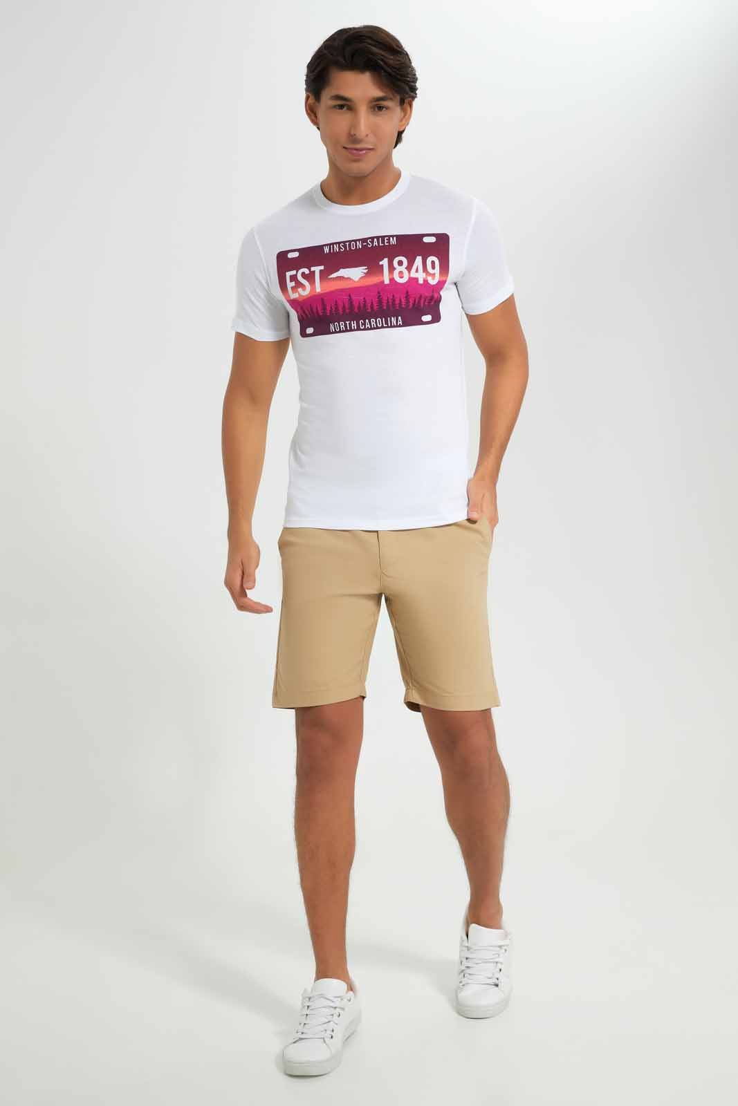 White Graphic T-Shirt For Men sold by Redtag product image thumbnail 2