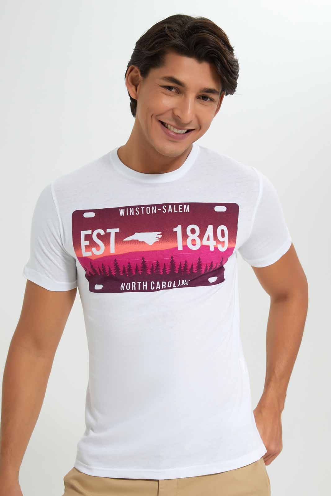 White Graphic T-Shirt For Men sold by Redtag