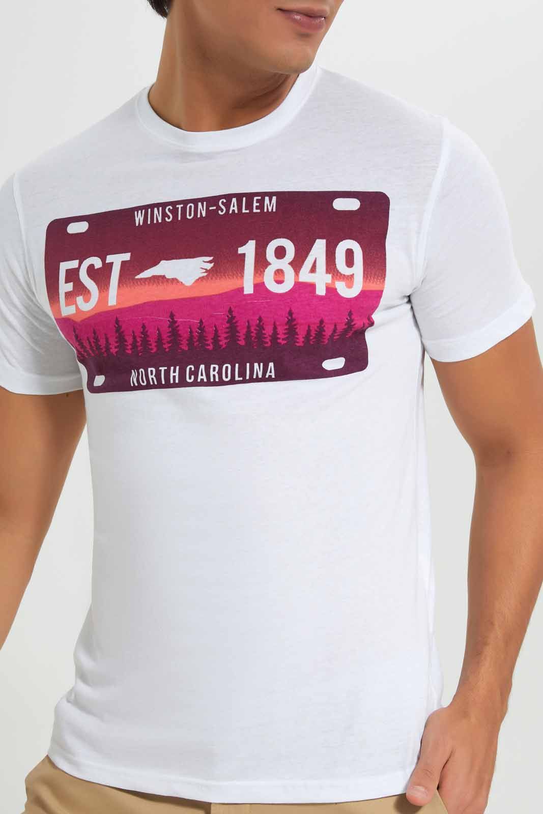 White Graphic T-Shirt For Men sold by Redtag product image thumbnail 3