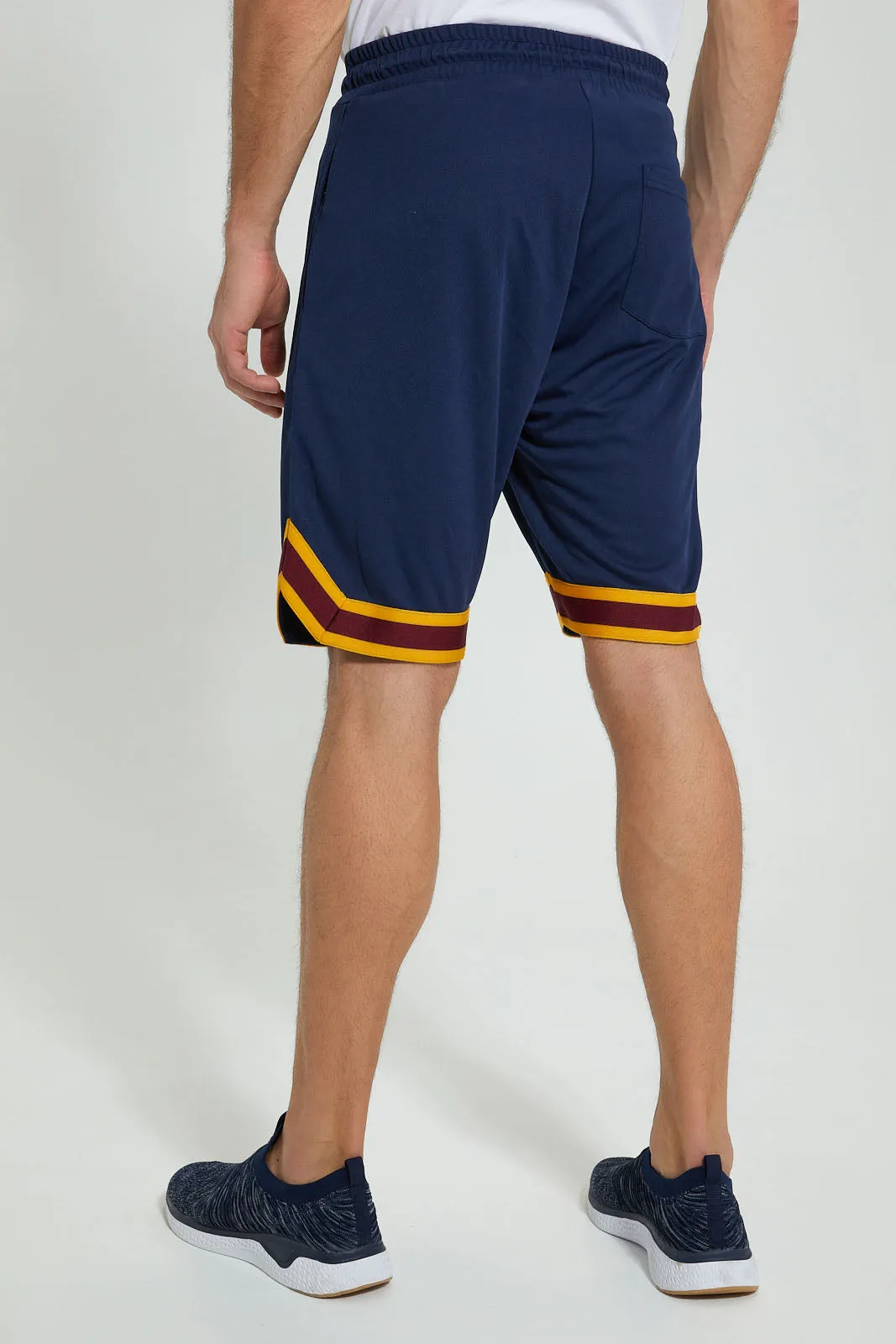 Navy Sports Short sold by Redtag product image thumbnail 4