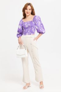 Women Beige Wide Leg Pants sold by Redtag