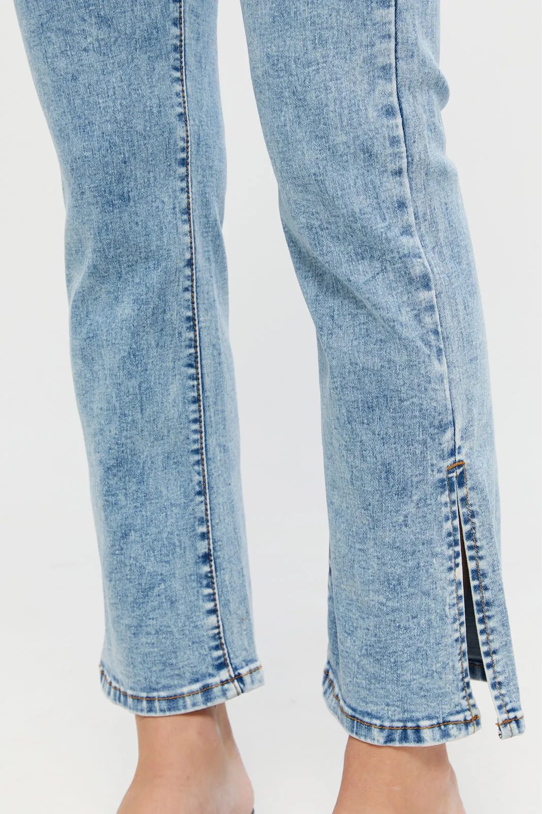Women Blue Flare Slit Jeans sold by Redtag product image thumbnail 5