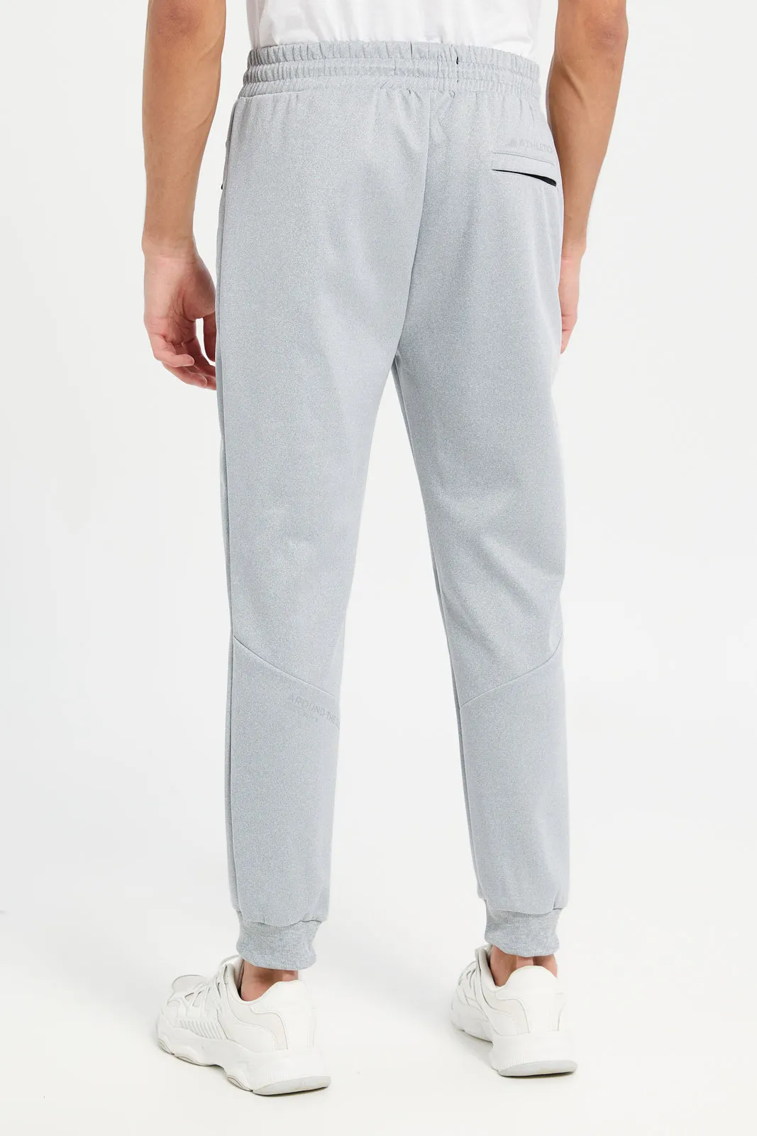 Men Grey Slim Fit Active Pants sold by Redtag product image thumbnail 3