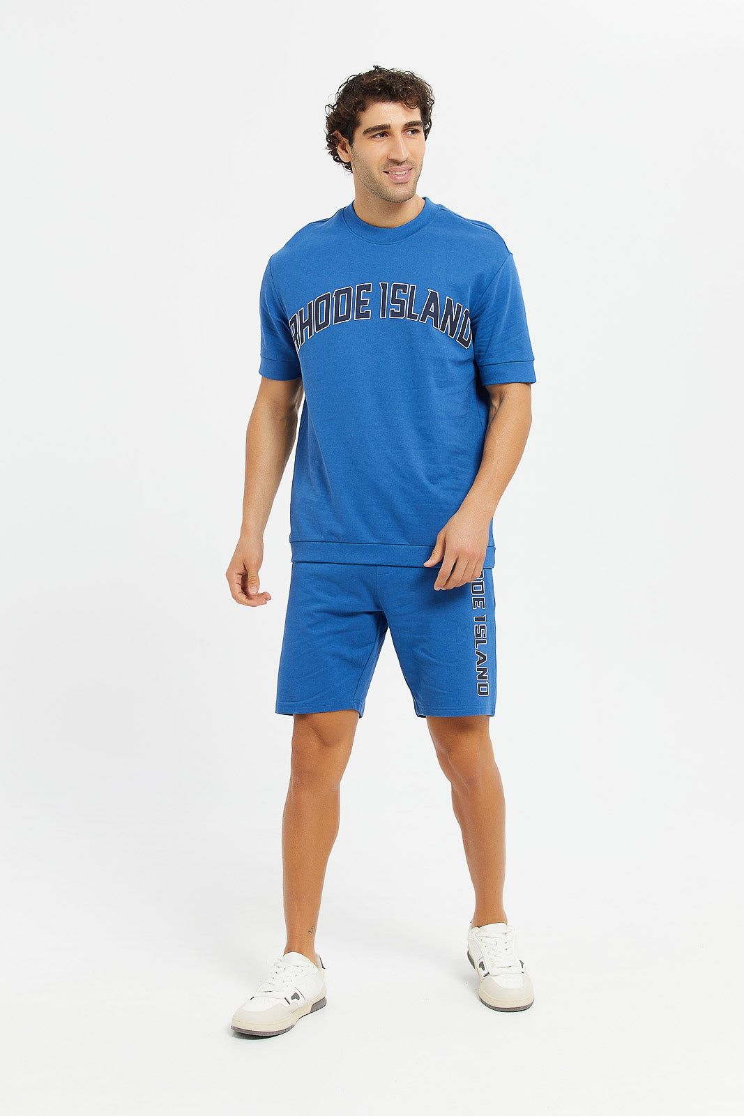 Men Blue Varsity Lounge Shorts sold by Redtag product image thumbnail 2