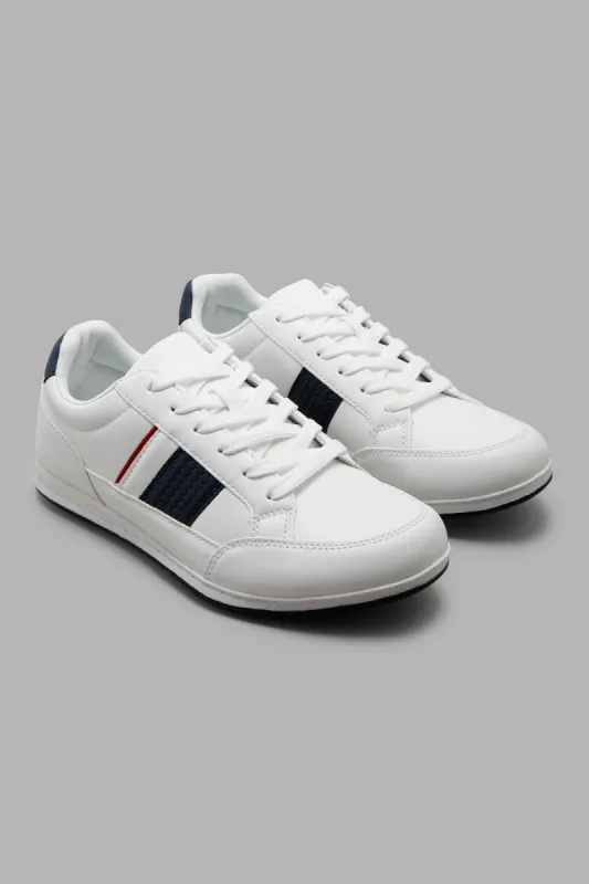 Men White Embroidered Sneaker sold by Redtag