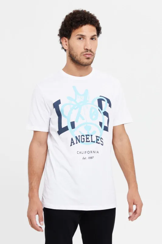 Men White Graphic T-Shirt sold by Redtag