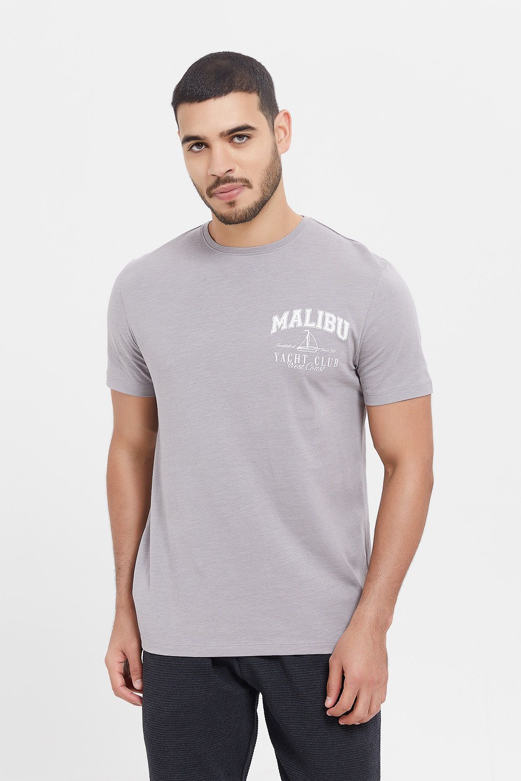 Men Grey Graphic T-Shirt sold by Redtag