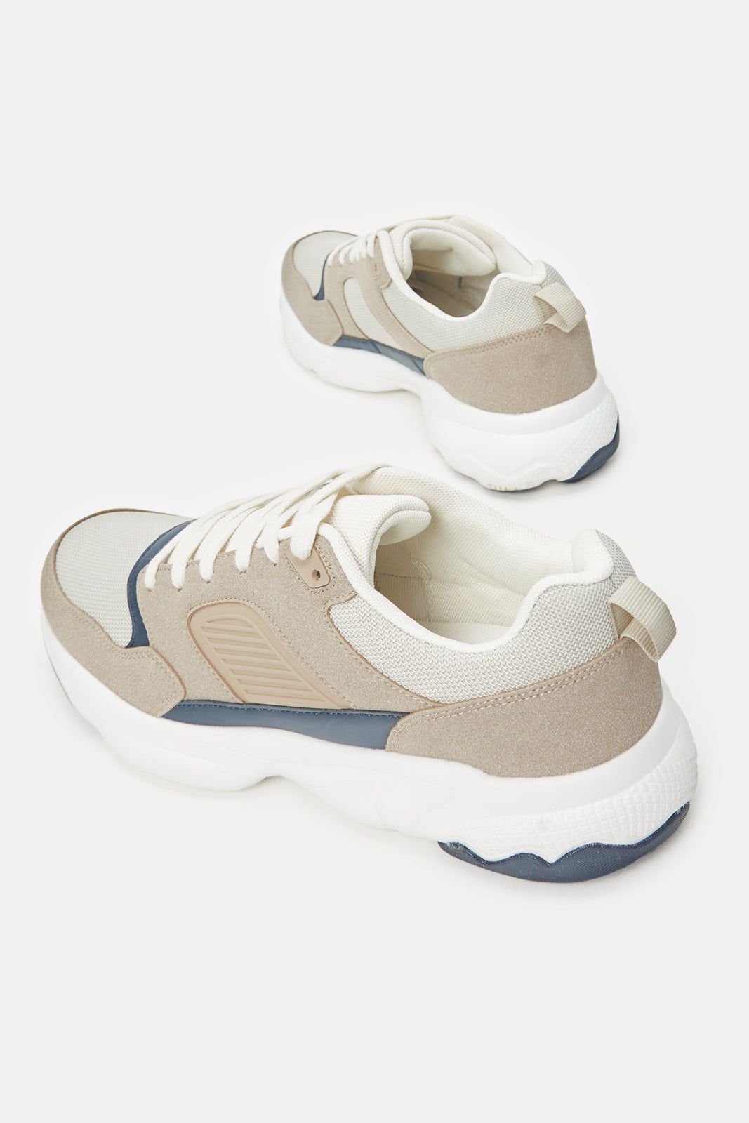 Men Beige Colour Block Chunky Trainers sold by Redtag product image thumbnail 4
