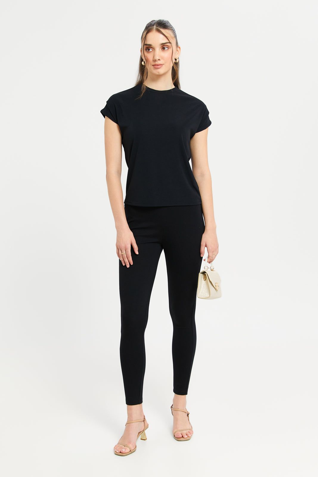 Women Black Basic T-Shirt sold by Redtag product image thumbnail 2