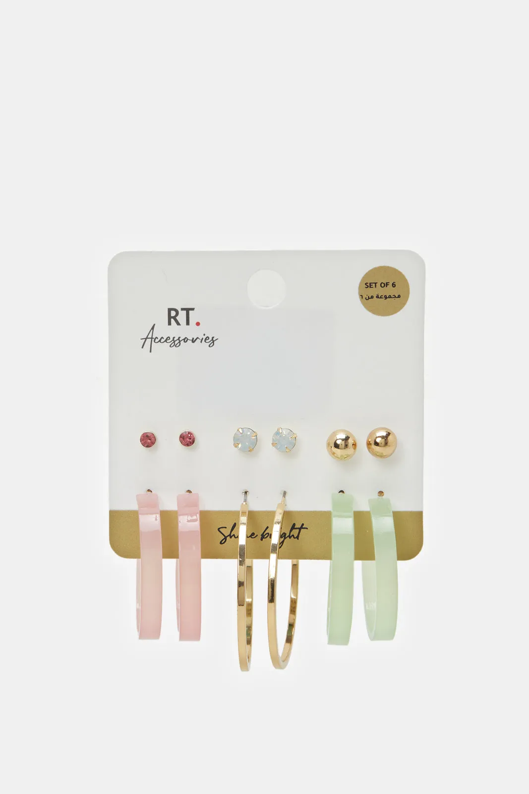 Women Assorted Embellished Earrings Set (6 Pairs) sold by Redtag