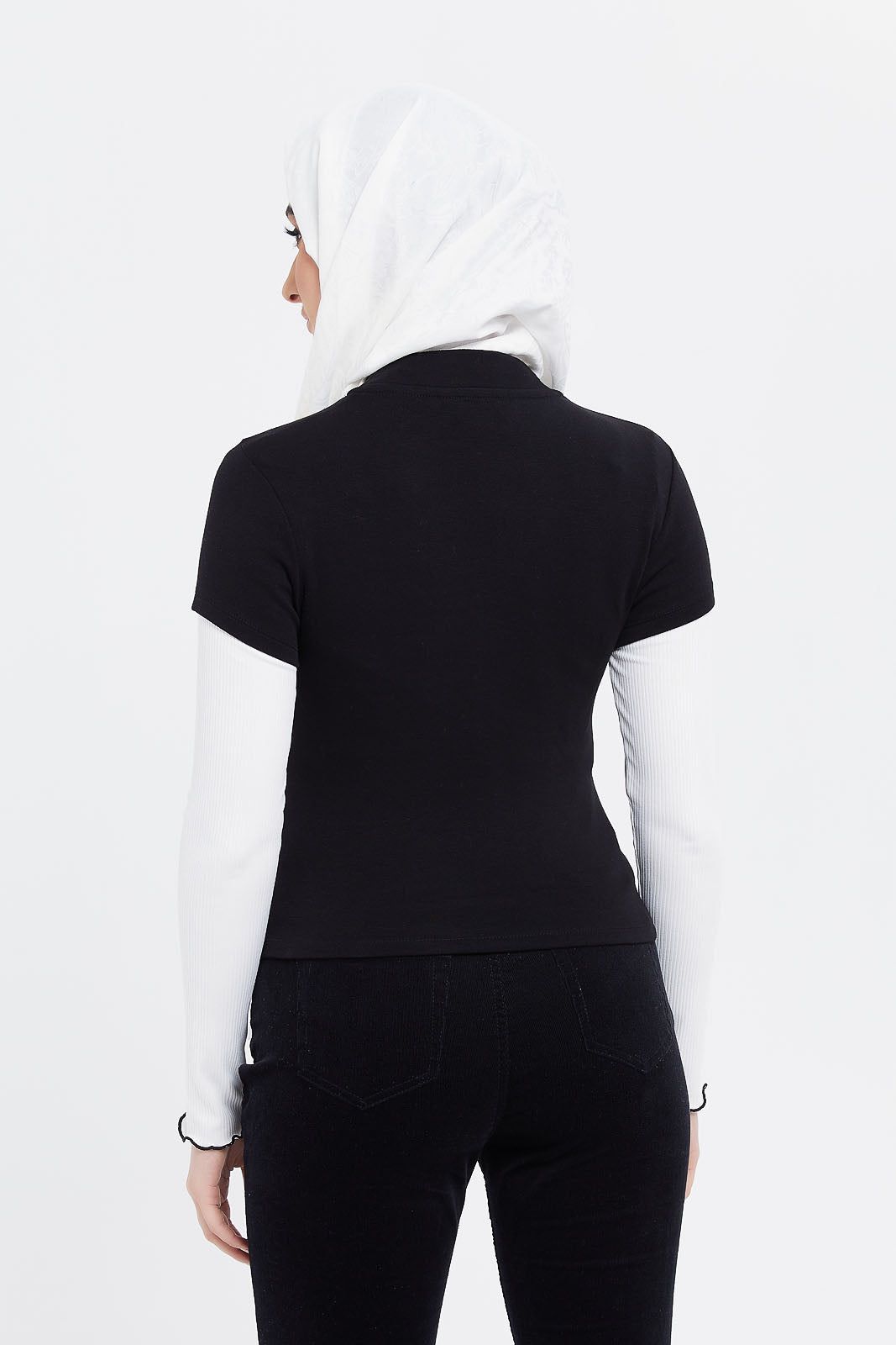 Women Black Pearl Embellished Top sold by Redtag product image thumbnail 3