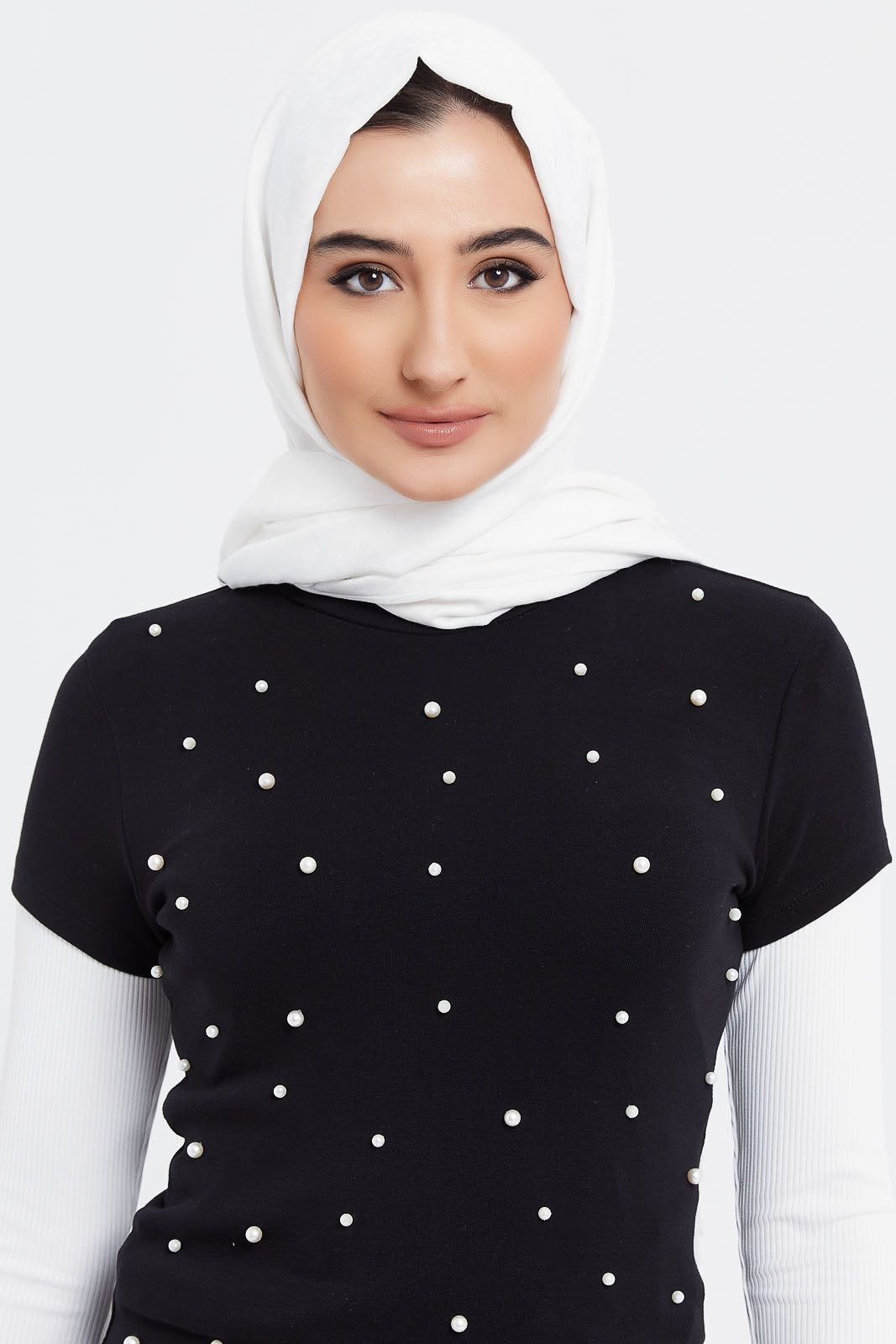 Women Black Pearl Embellished Top sold by Redtag product image thumbnail 4