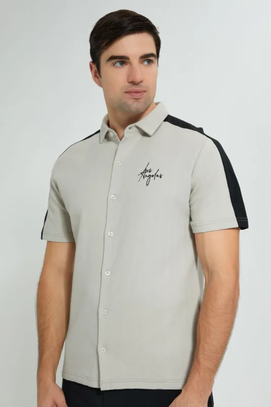 Beige Short-Sleeved Shirt sold by Redtag