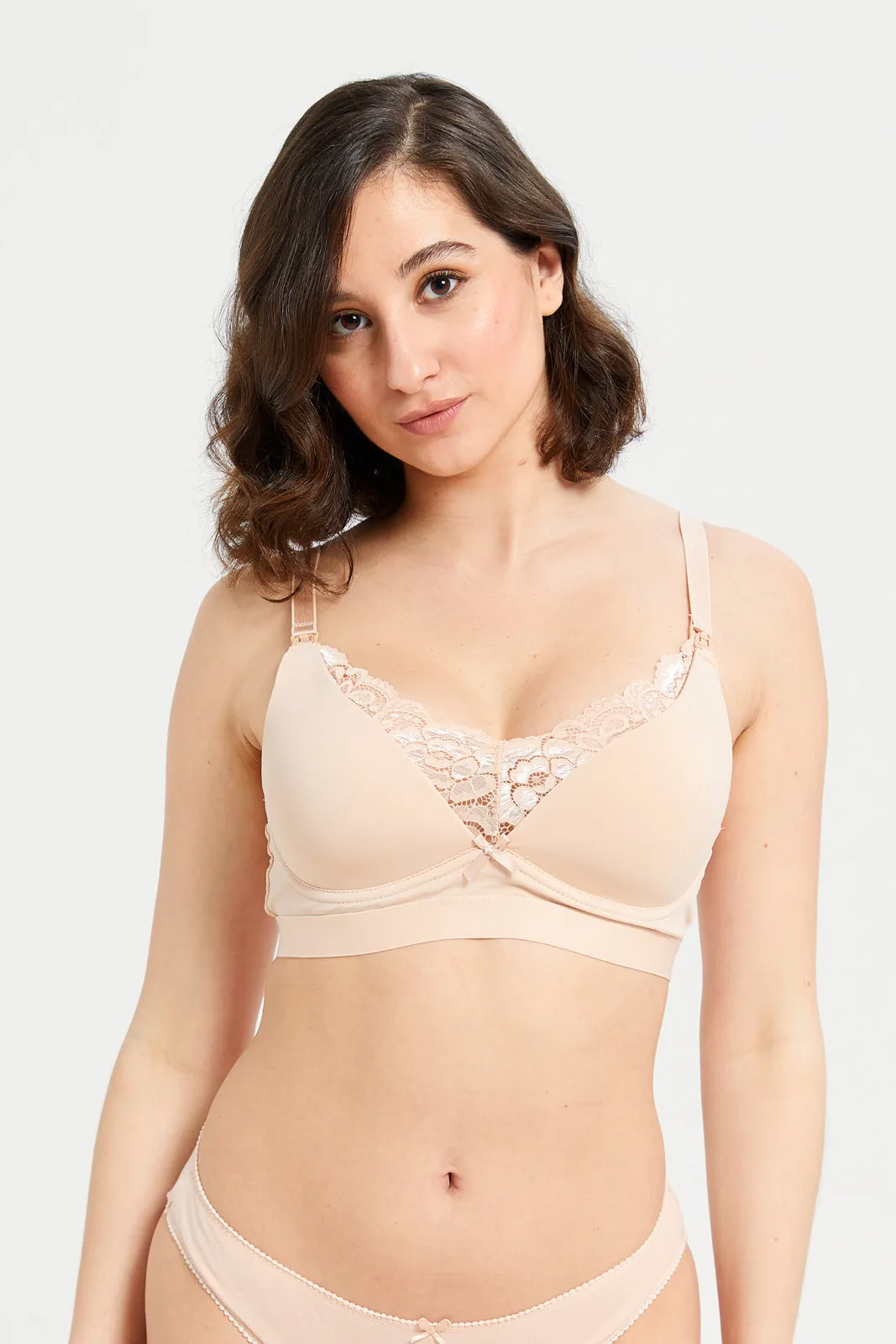 Women Pink And White Nursing Bra Set (Pack Of 2) sold by Redtag product image thumbnail 5
