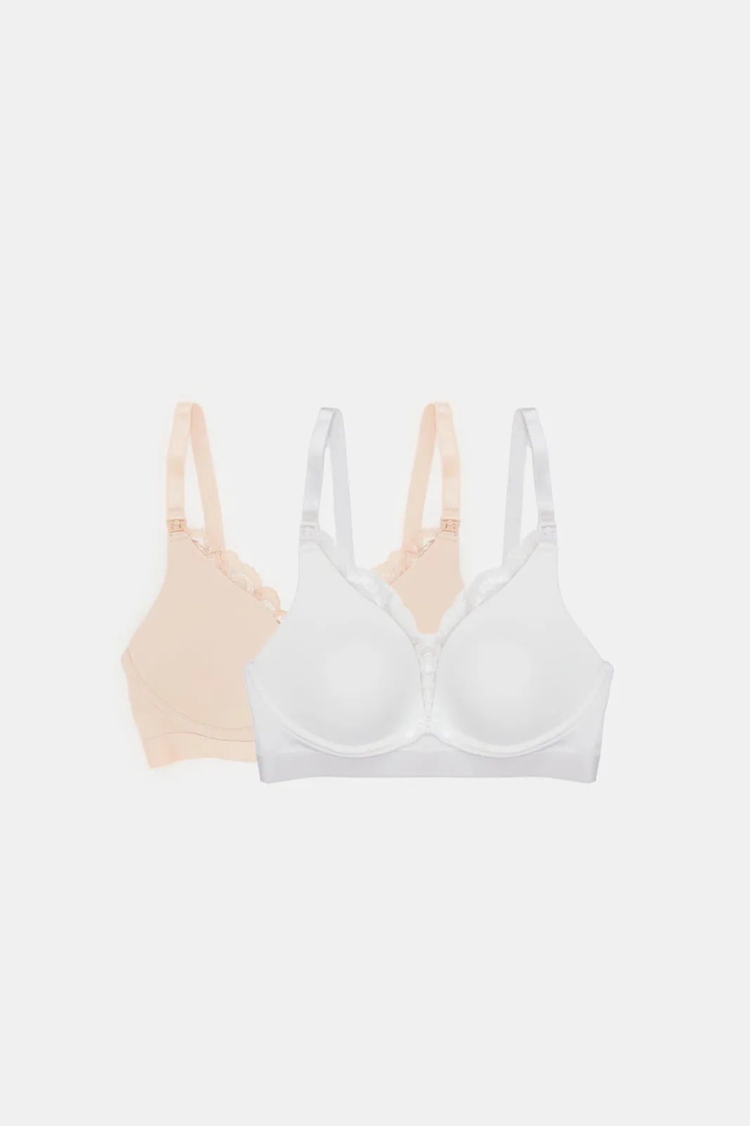 Women Pink And White Nursing Bra Set (Pack Of 2) sold by Redtag product image thumbnail 2