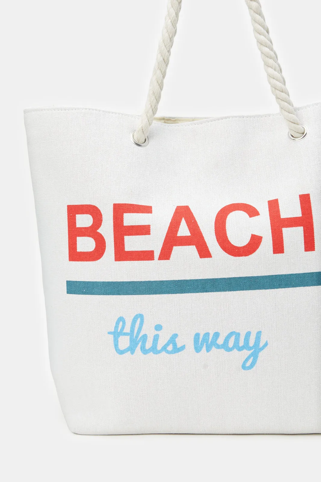 Women Beige Beach This Way Bag sold by Redtag product image thumbnail 3