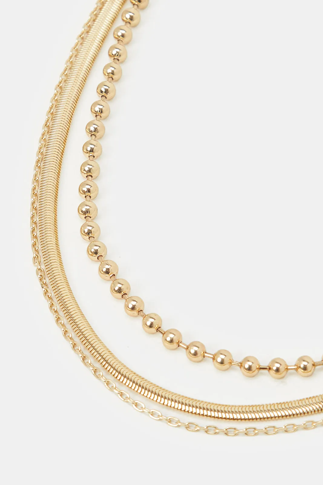 Women Gold Layered Necklace sold by Redtag product image thumbnail 2