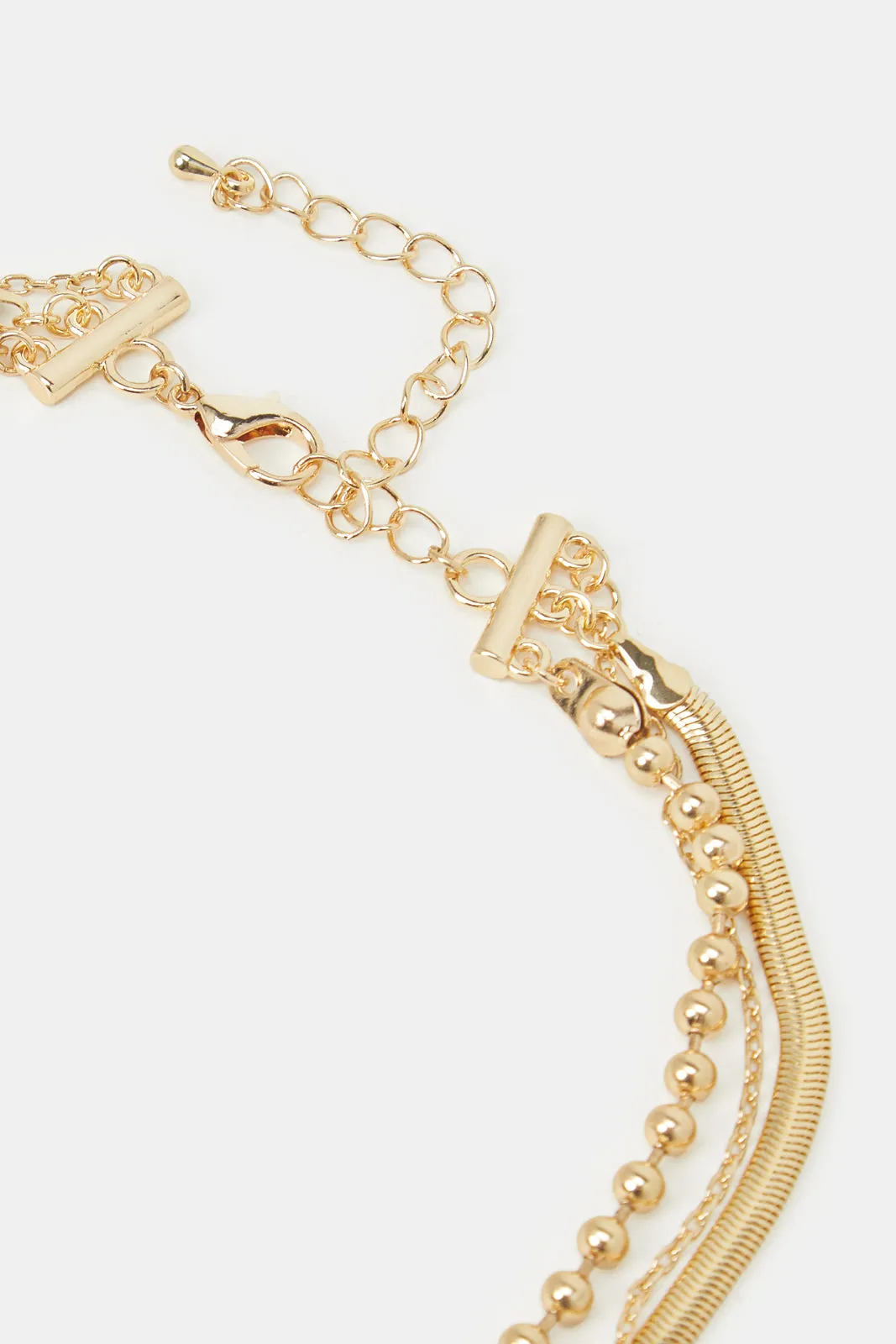 Women Gold Layered Necklace sold by Redtag product image thumbnail 3