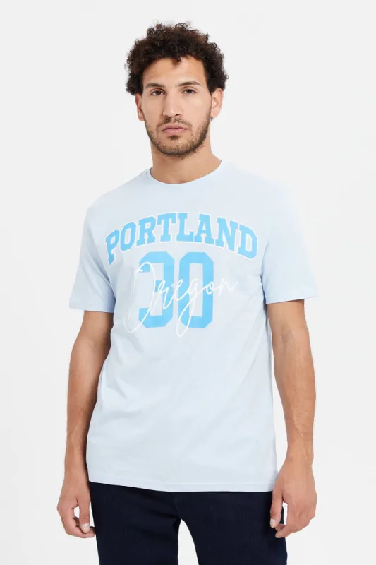 Men Blue Graphic T-Shirt sold by Redtag