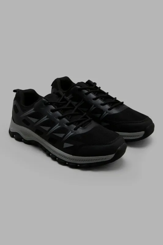 Black Colour Block Sneaker sold by Redtag