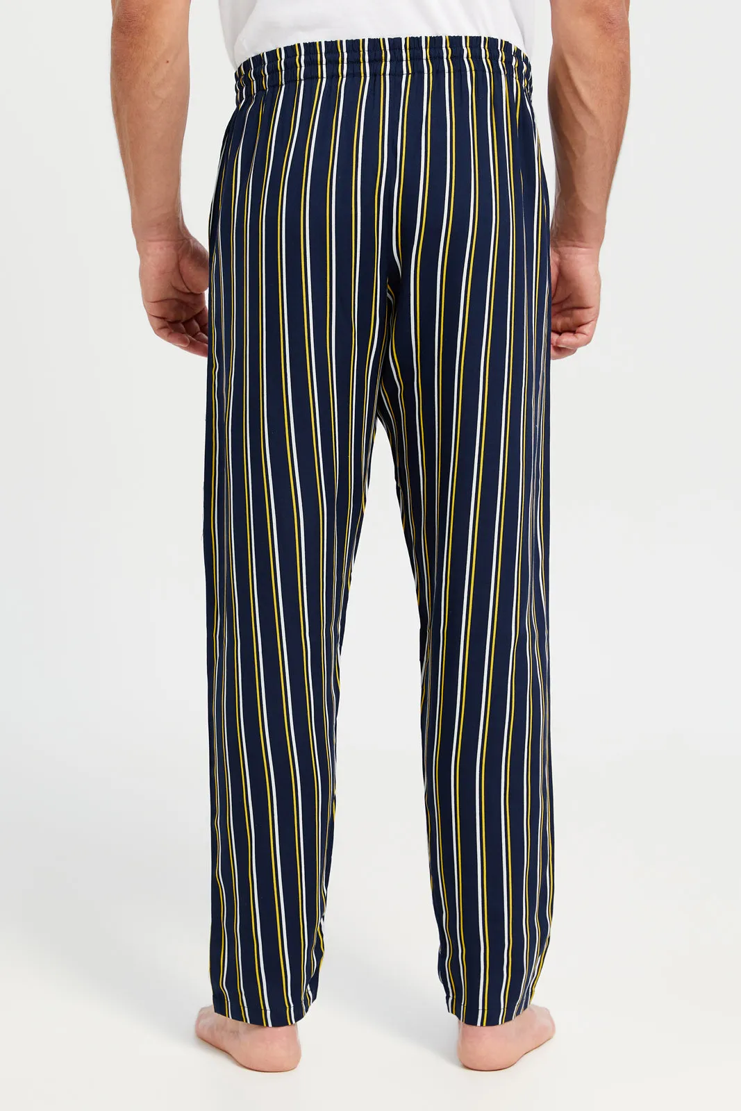 Men Navy Striped Pyjama Bottom sold by Redtag product image thumbnail 3