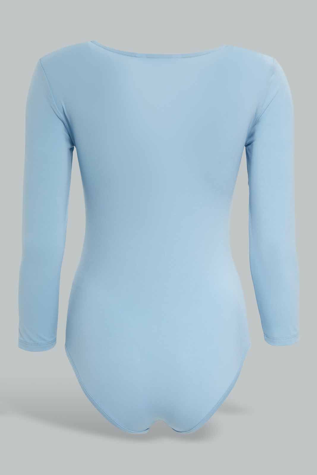 Blue Scoop Neck Bodysuit sold by Redtag product image thumbnail 3