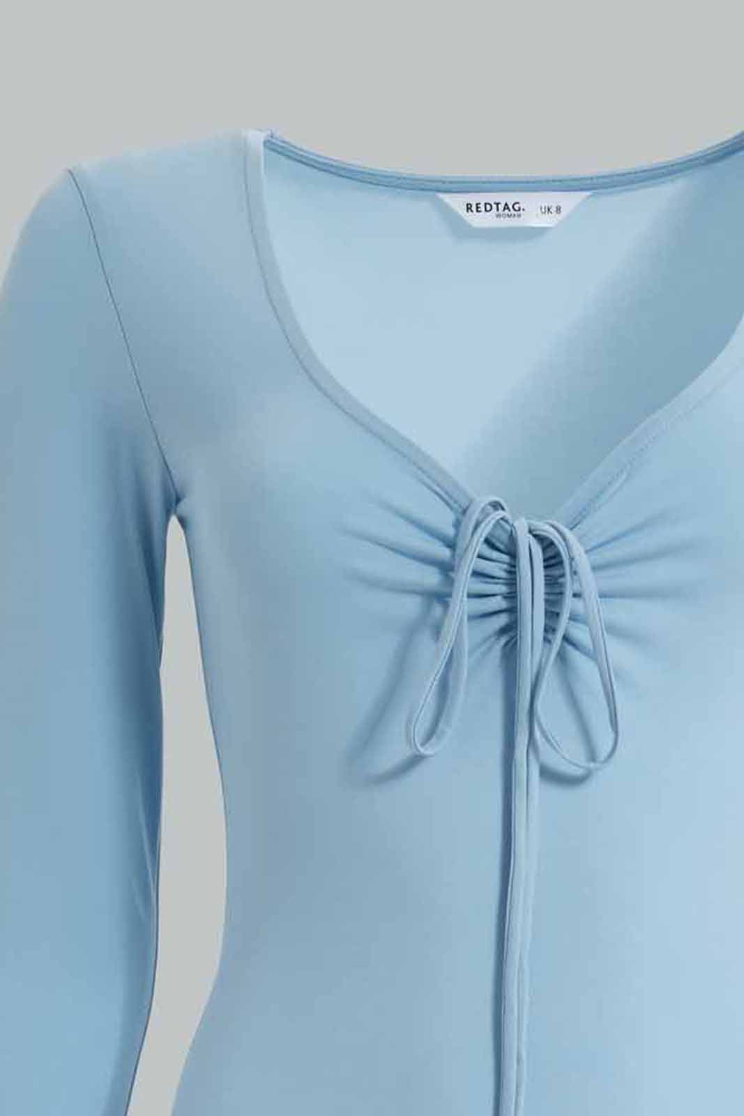 Blue Scoop Neck Bodysuit sold by Redtag product image thumbnail 2