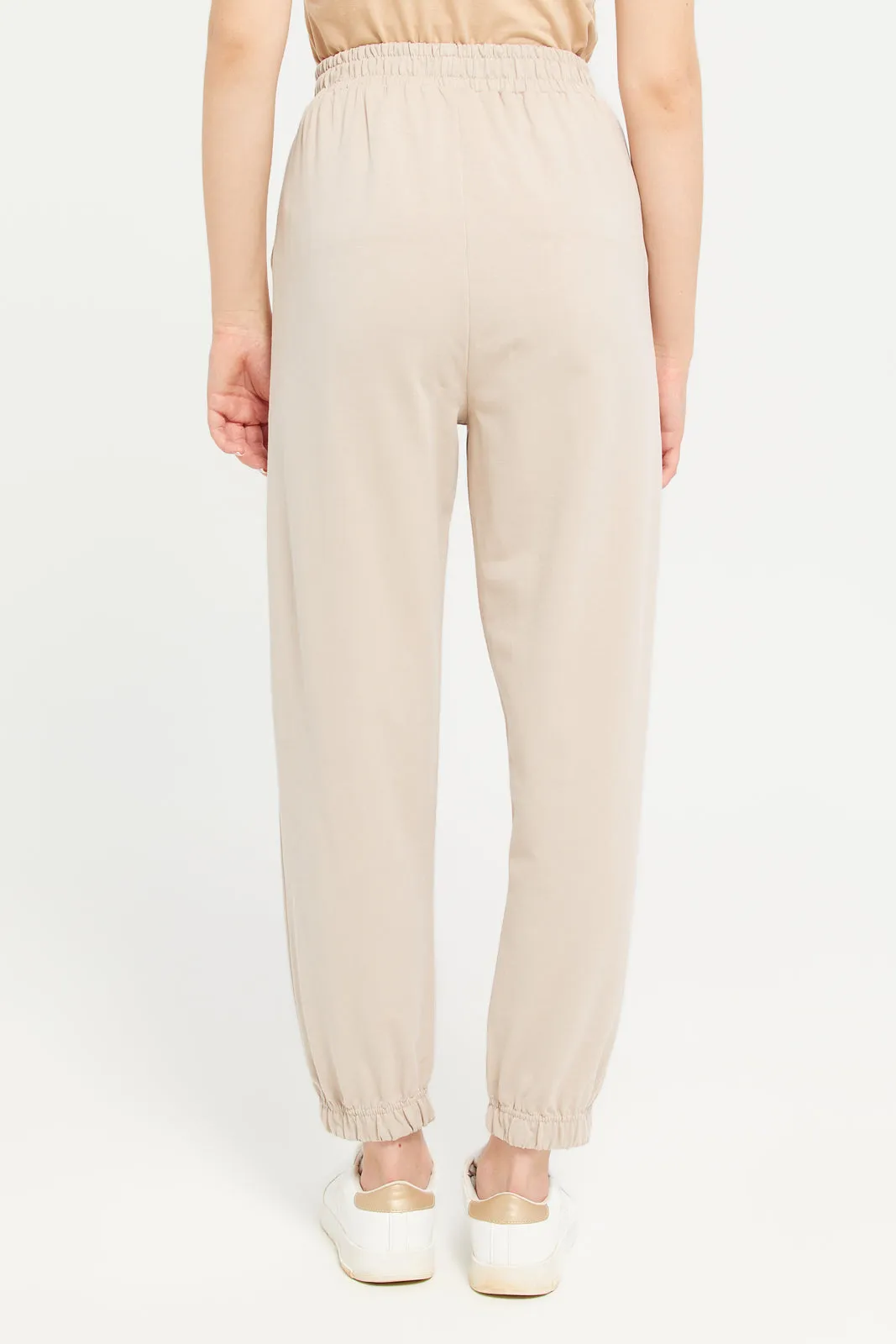 Women Beige Jogger Pants sold by Redtag product image thumbnail 3