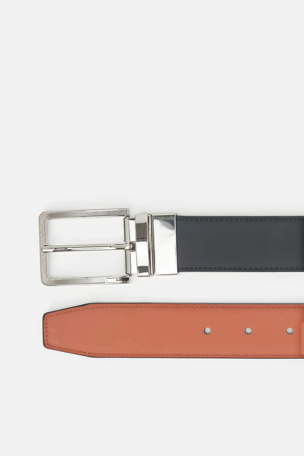 Men Black And Tan Belt With Twist Buckle sold by Redtag product image thumbnail 2
