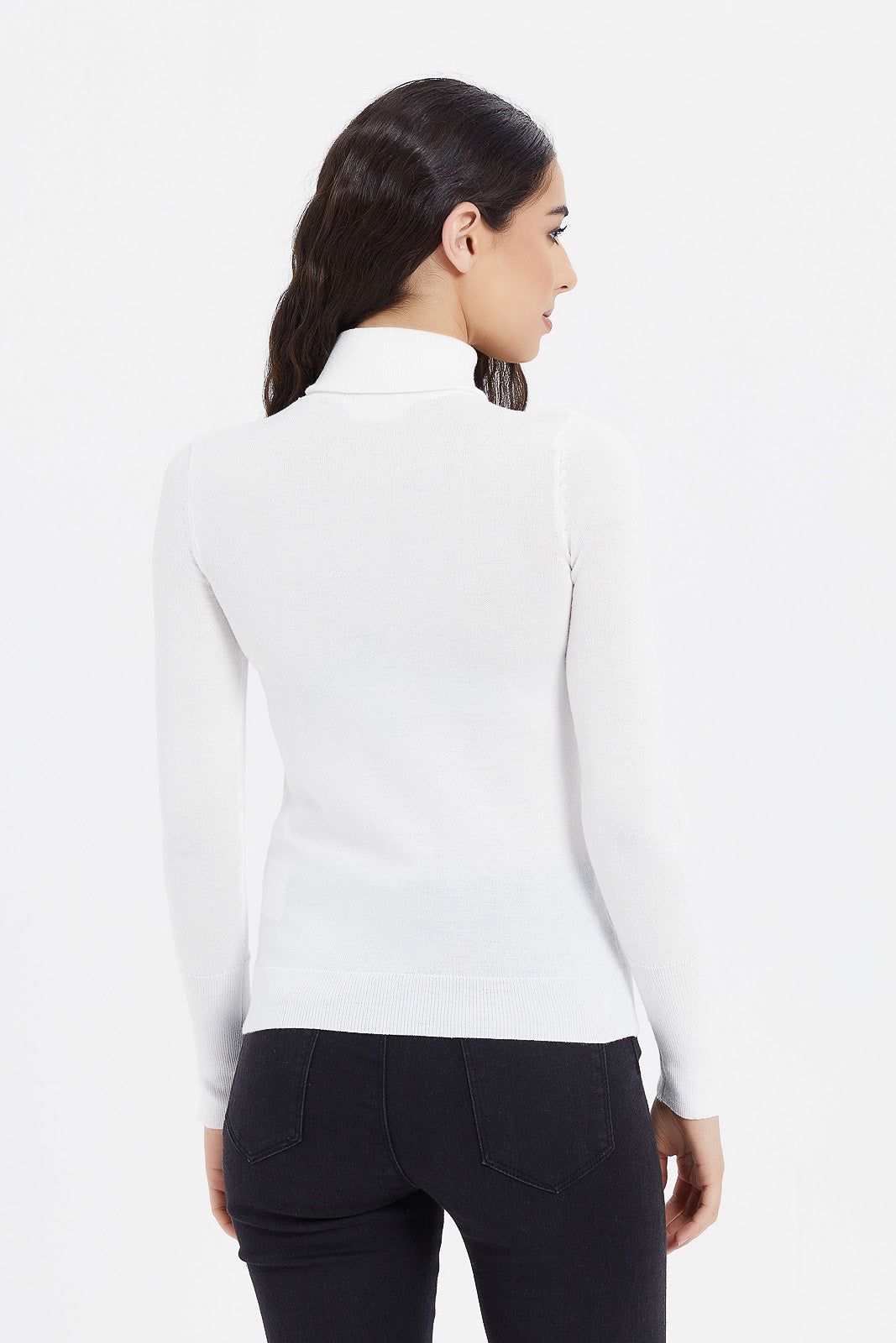 Women Ivory Turtle Neck Pullover sold by Redtag product image thumbnail 3