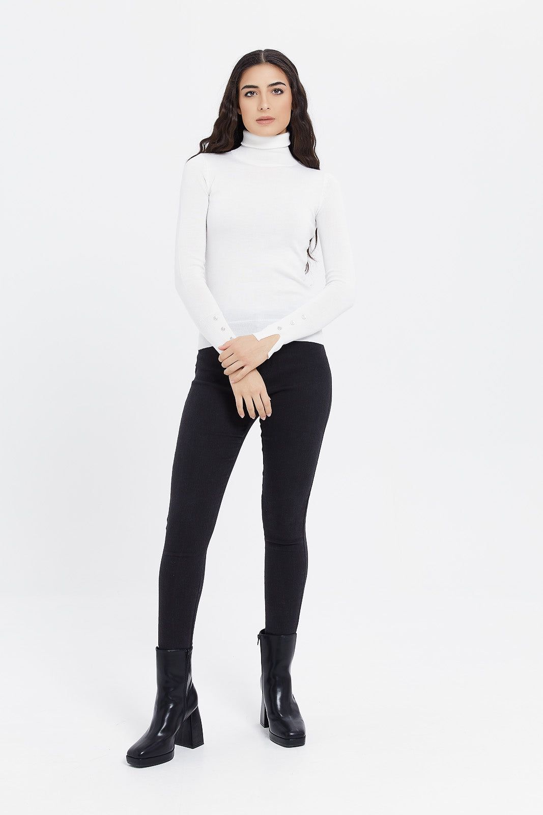 Women Ivory Turtle Neck Pullover sold by Redtag product image thumbnail 2