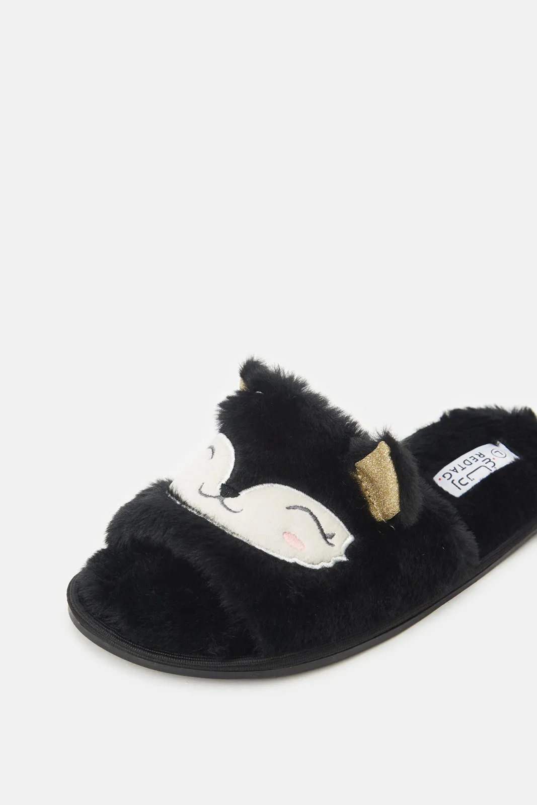 Women Black Animal Face Slipper sold by Redtag product image thumbnail 3