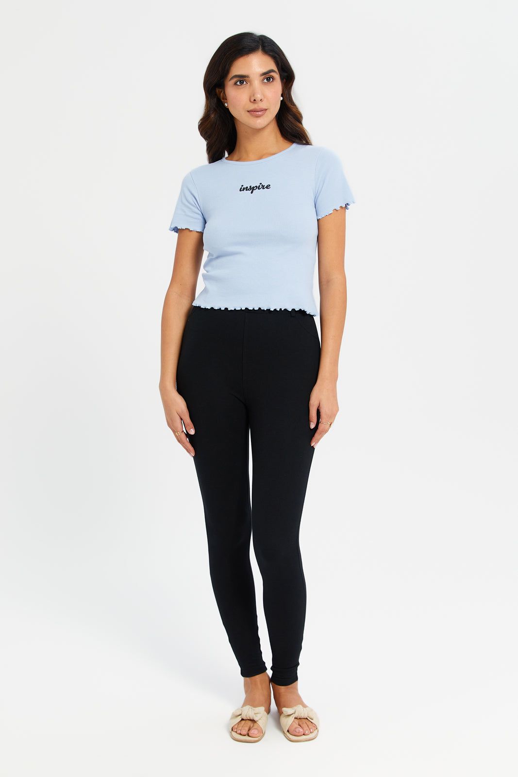 Women Black With Button Leggings sold by Redtag product image thumbnail 2