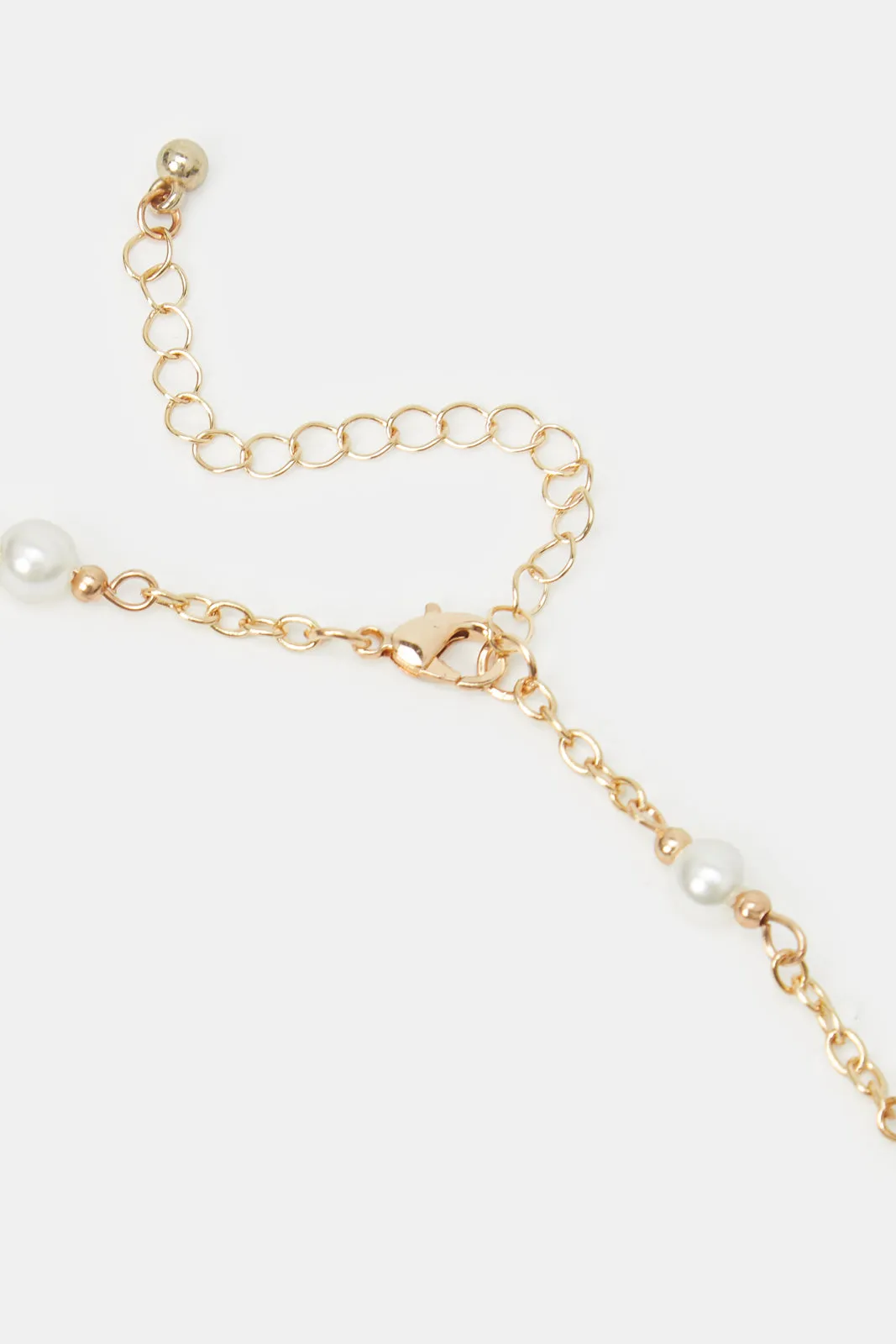 Women Gold Embellished Necklace And Bracelet Set (2 Piece) sold by Redtag product image thumbnail 3