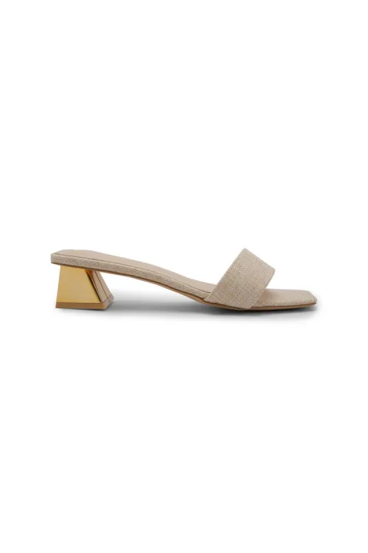 Women Beige Textured Mule sold by Redtag