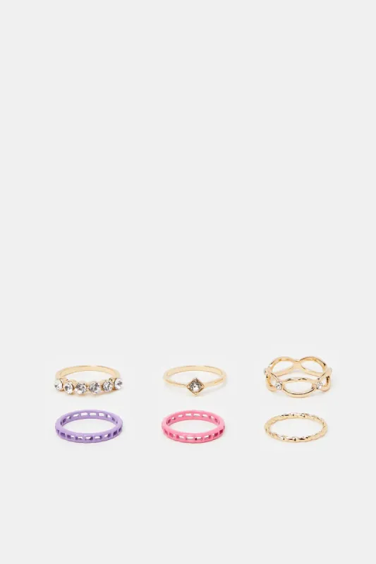 Women Assorted Ring Set (6x Piece) sold by Redtag