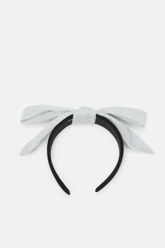 Women Black Bow Headband sold by Redtag