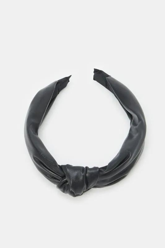 Women Black Embellished Headband sold by Redtag