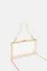 Women Clear And Gold Embellished Clutch Bag sold by Redtag