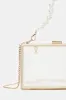 Women Clear And Gold Embellished Clutch Bag sold by Redtag